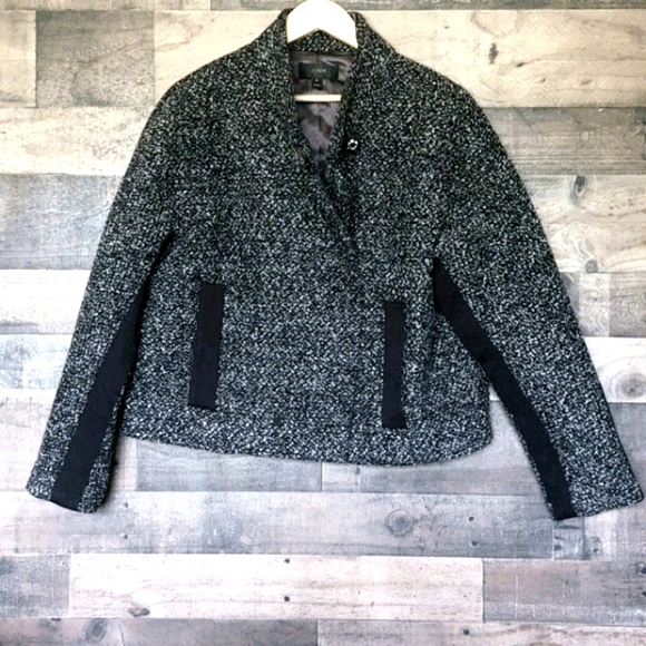 J.Crew cropped wool blend coat sz 14 women's - Picture 1 of 17